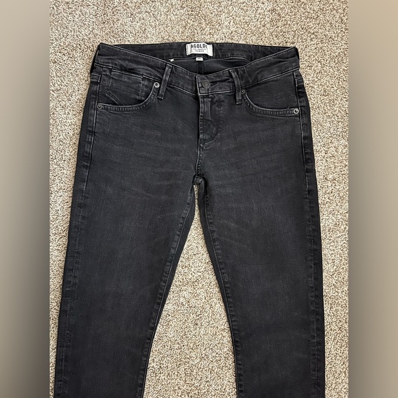 AGOLDE Chloe Low Rise Slim Jean Sz 25 Chelsea Washed Black - Picture 4 of 11